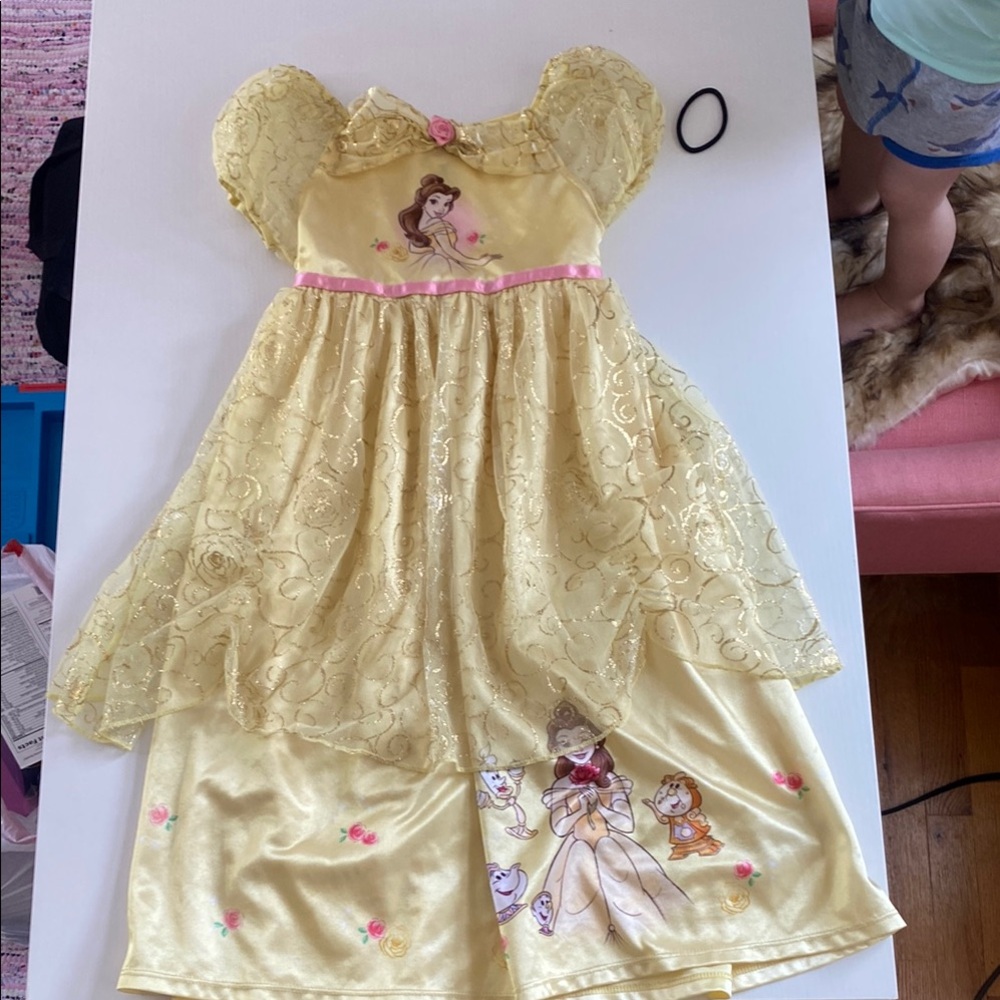 Disney Belle Yellow Dress with Pink Accents